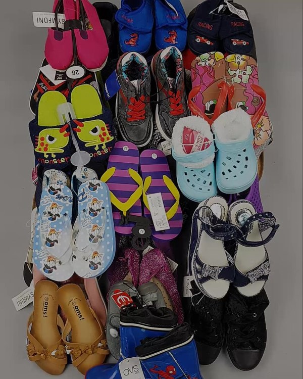 Фотография  716 - Обувь детская СТОК Summer#7,85 кг, ЛОТ №6196 оптом в Кызыле и республике Тыва