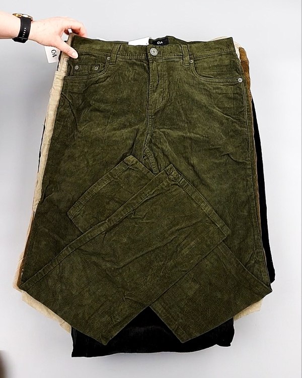 Фотография  829 - Брюки вельветовые м/ж C&A 025#10 кг, ЛОТ №8031 оптом в Кызыле и республике Тыва