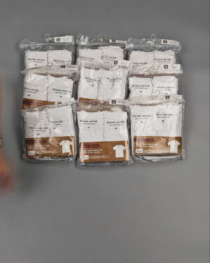 Фотография  754 - Футболка белая муж Корея 085#5 кг оптом в Кызыле и республике Тыва