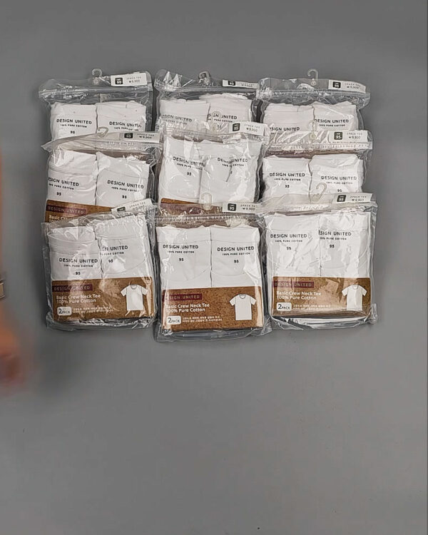 Фотография  654 - Футболка белая муж Корея 085#5 кг оптом в Кызыле и республике Тыва