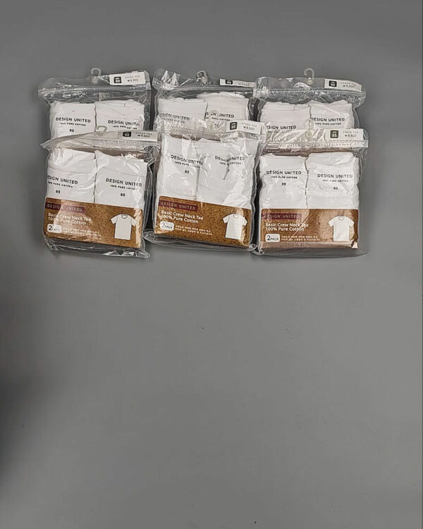 Фотография  355 - Футболка белая муж Корея 085#5 кг оптом в Кызыле и республике Тыва